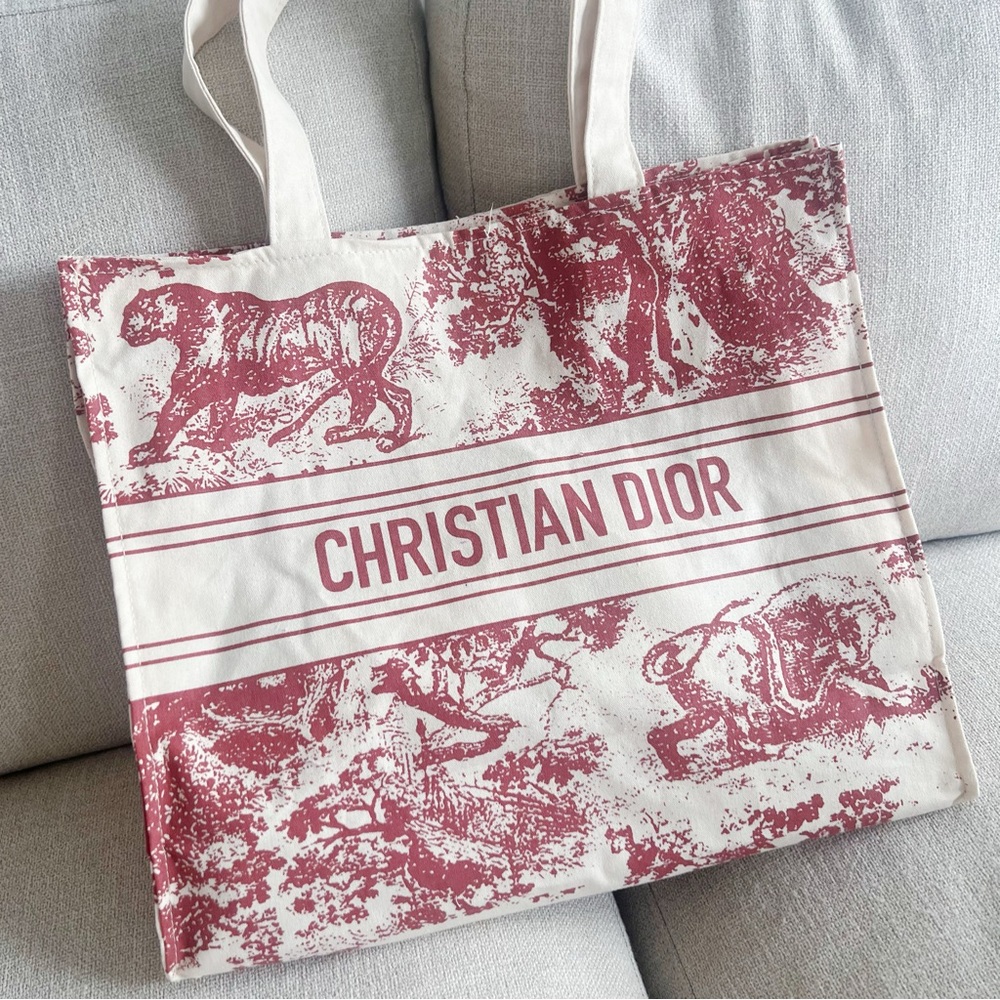 Christian Dior Cosmetics Pink/Red Tote Bag